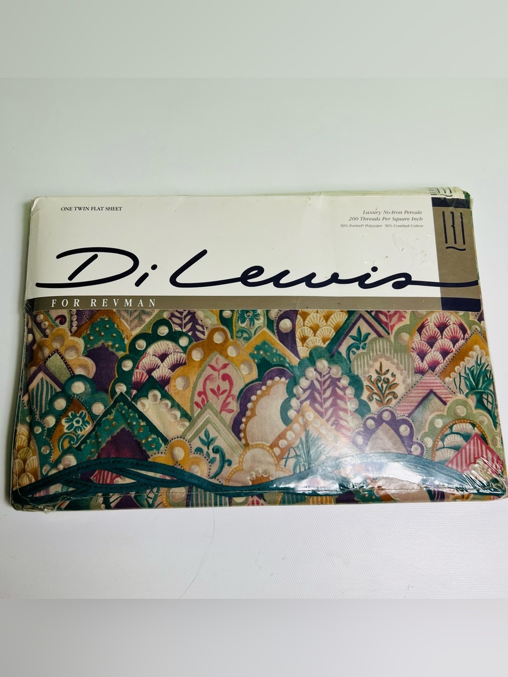 1991 Di Lewis for Revman Twin Flat Sheet featuring the Gauguin pattern